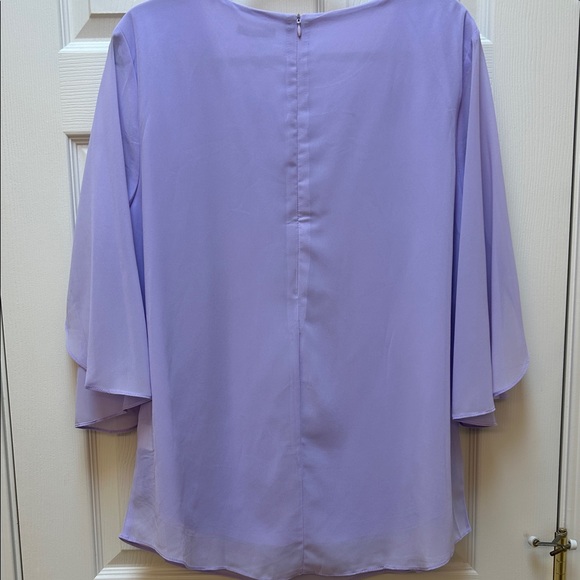 Acevog Lavender Chiffon Women's Blouse - Picture 6 of 9